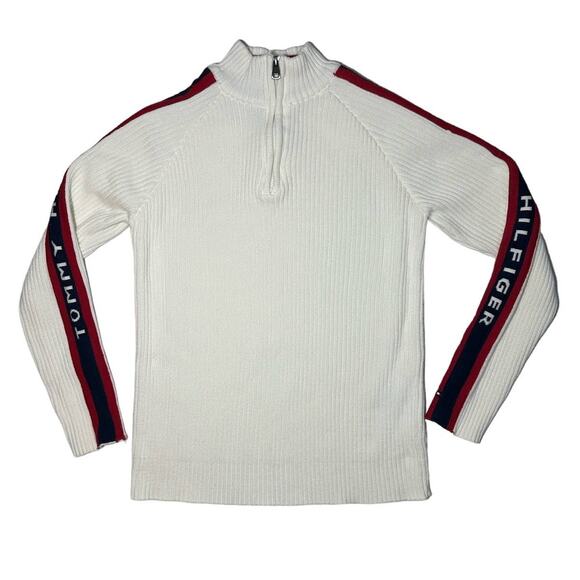 Tommy Hilfiger 1/4 Zip Sweater Pullover Size Large 16/18 - Picture 1 of 6
